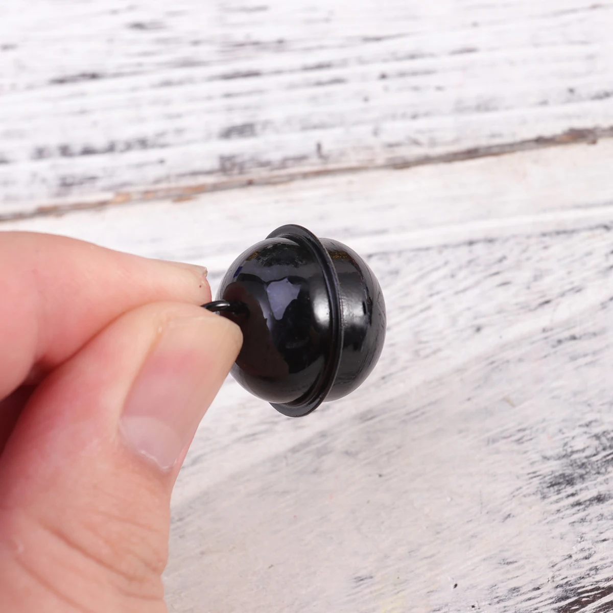 

50 Pcs Decorations The Bell Christmas Jingle Bells Small Decorate Masonry Black