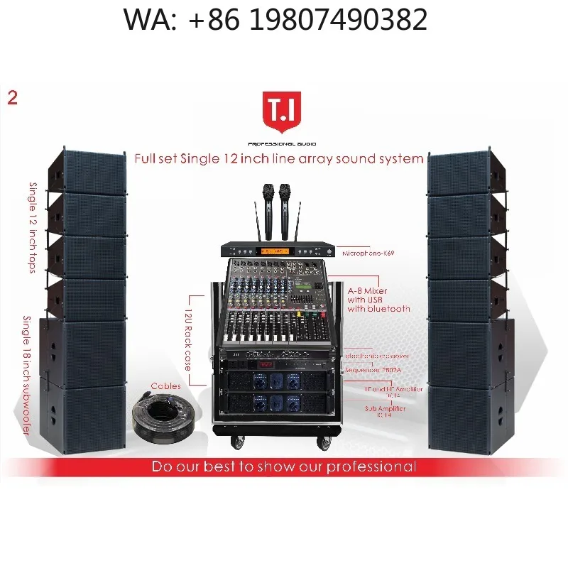 Single 12 Inch Powered Passive Mini Line Array Professional Sound for Church Stage