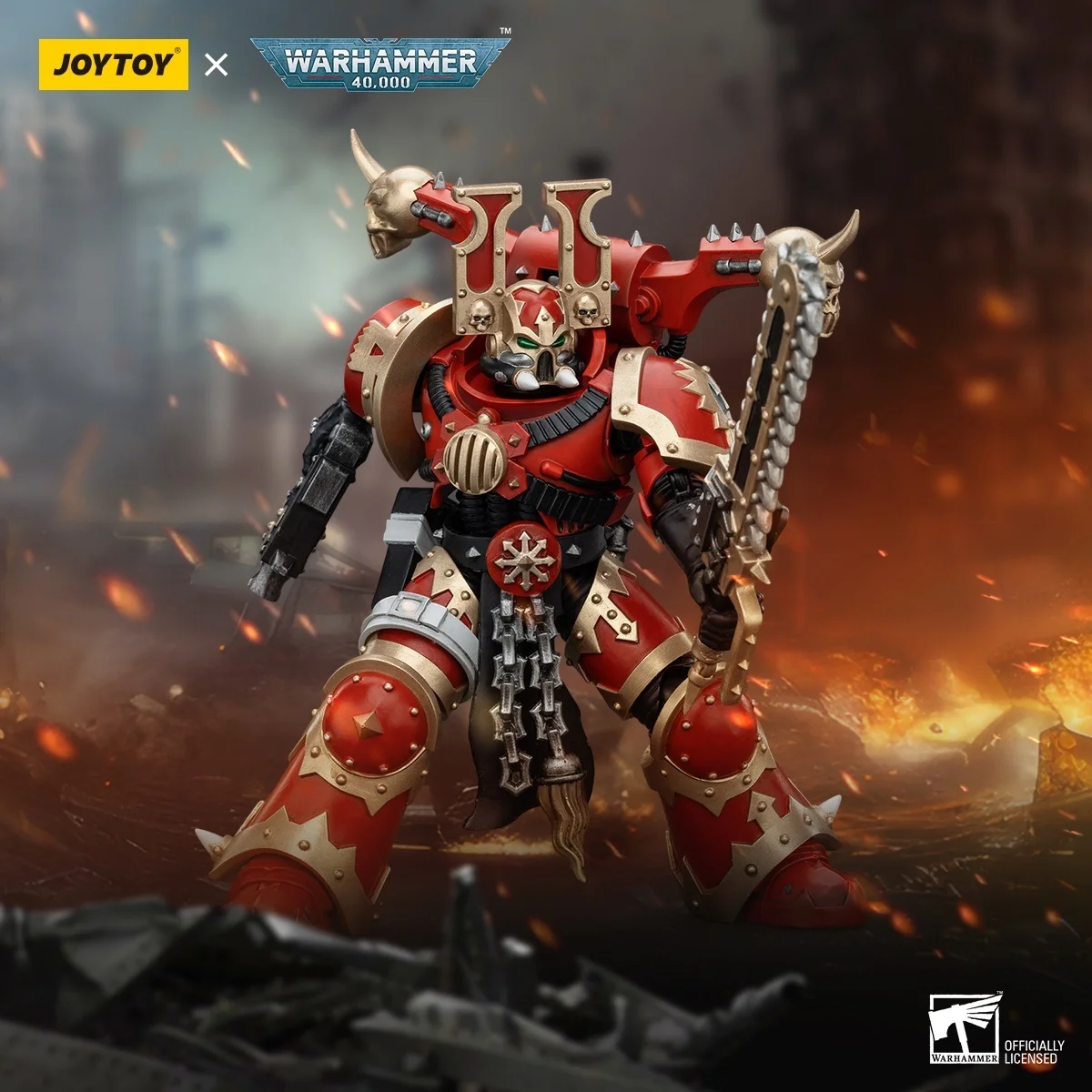 

JOYTOY Warhammer 40k World Eaters Khorne Berzerker 5 Action Figures Original Collection Doll Decoration Gift Garage Model