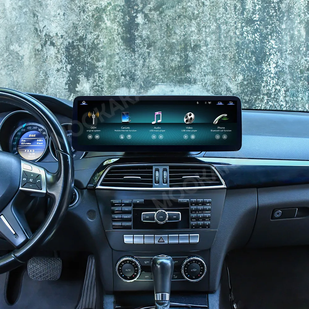 14.9 inch Screen Linux Wireless Android Auto for Mercedes Benz C Class W204 2007 2009 - 2014 with Carplay Interface Mirror Link