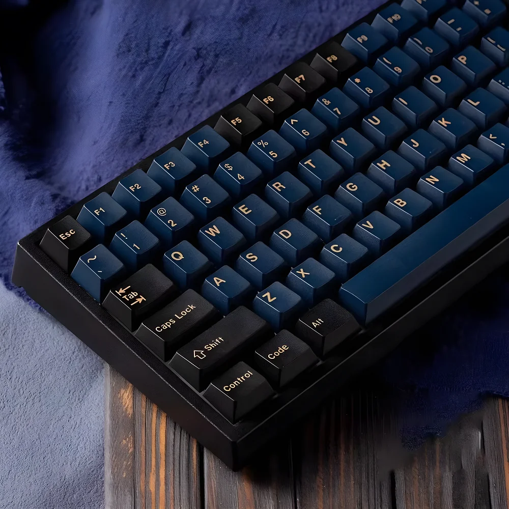 GMK Blue Knight Cherry Keycaps ABS Large Set Retro Personalized Craft for 60/64/84/98/108 Gaming Mechanical Keyboard MX