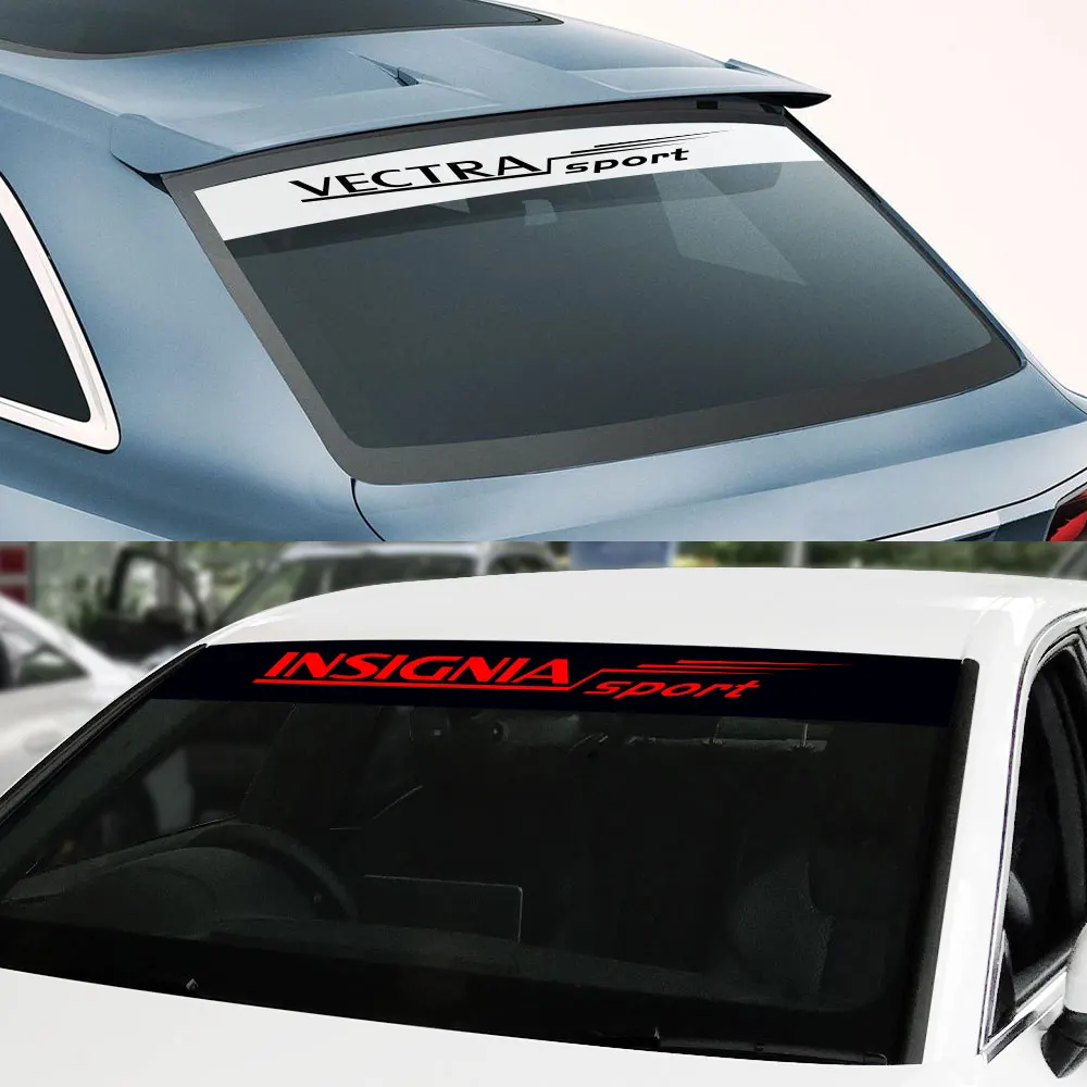 Car Front Windshield Stickers For Opel Astra H J G K Insignia Corsa C D E Vectra B Mokka Vinyl Film Checkered Decals Accessories