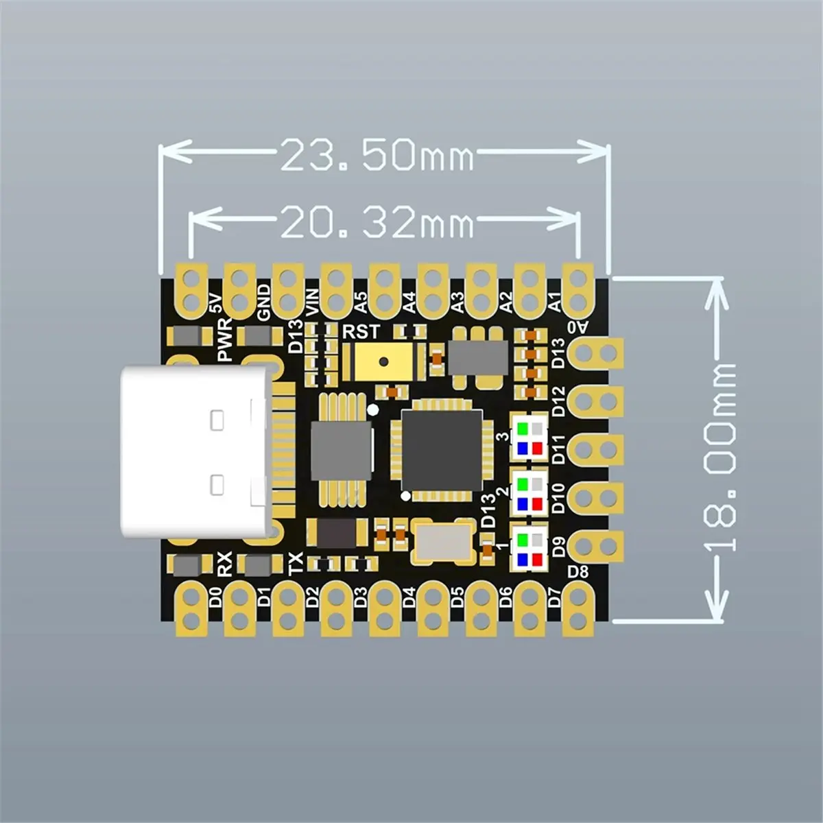 (A26M) Microcontroller Board for Supermini Nano Mini Atmega328p Chip CH340 Serial Port with Type-C,Development/Expansion Module