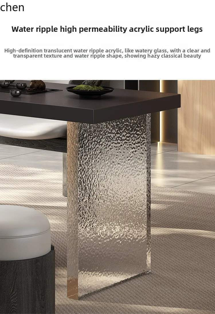 HXL balcony tea table and chair combination minimalist living room coffee table rock slab tea table