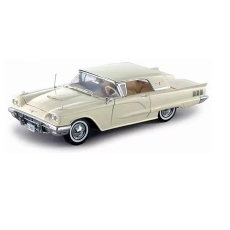 1:18 scala Thunderbird 1960 Classic Muscle Retro Car Model Metal Diecast Alloy Toy Vintage Vehicle Collection Decoration Display