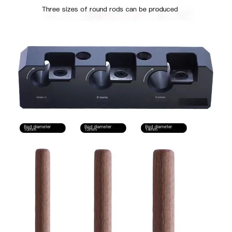 Dowel Maker Jig 8mm-14mm Wooden Dowel Pins Forming Auxiliary Tool with Carbide Blades Electric Drill Milling Dowel Round Rod DS3