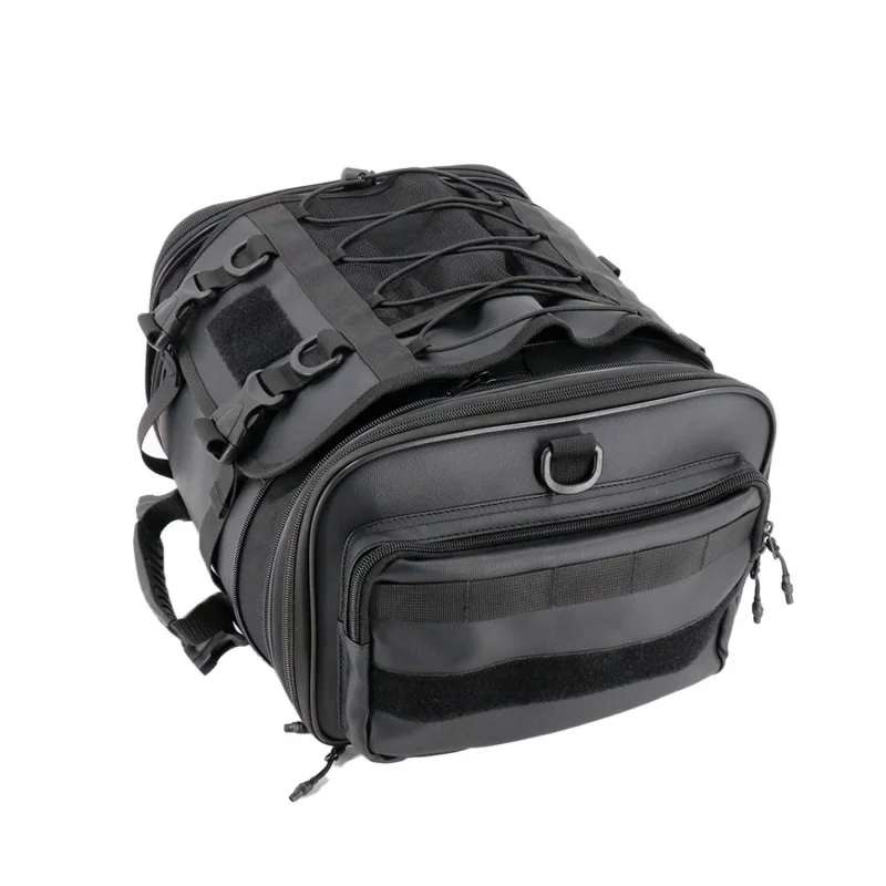 

LONGHIKER Large Capacity Motorcycle Tail Bag Multifunctional Expandable Motorbike Rear Seat Bag