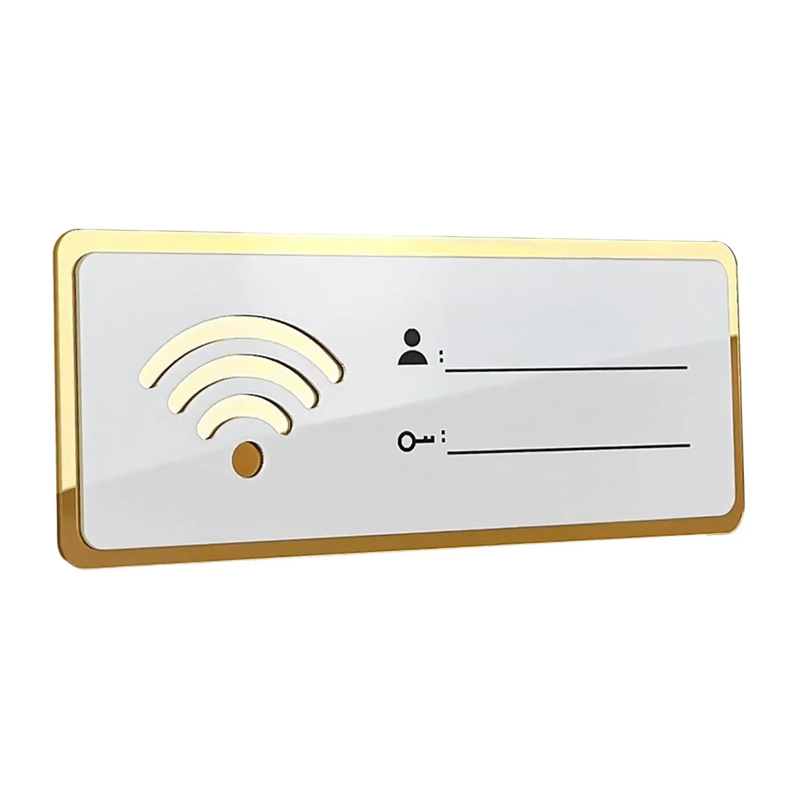 Self Adhesive Acrylic Wifi Sign Writable Password Notice Board Sticker for Public Office Shop Restaurant