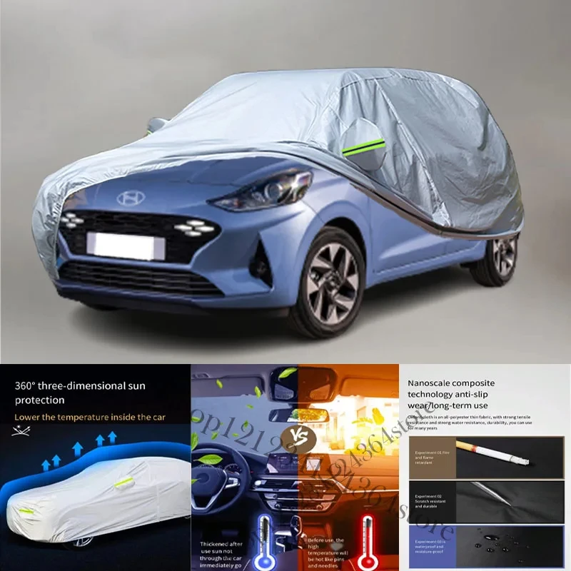 

For Hyundai-I10-Auto Anti snow Anti dust Anti-uv Anti peeling paint And Anti Rainwater 210t Car cover protection