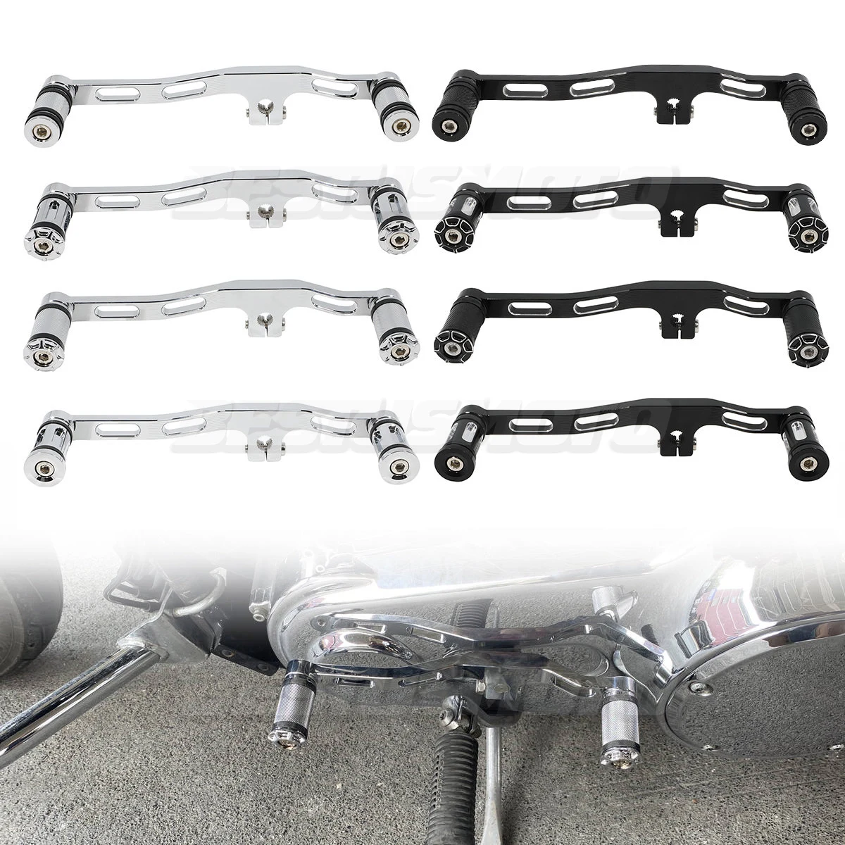 Motorcycle Aliuminum Heel Toe Shifter Lever Shift with Pegs For Harley Dyna Street Fat Bob Low Rider Super Wide Glide 1991-2017