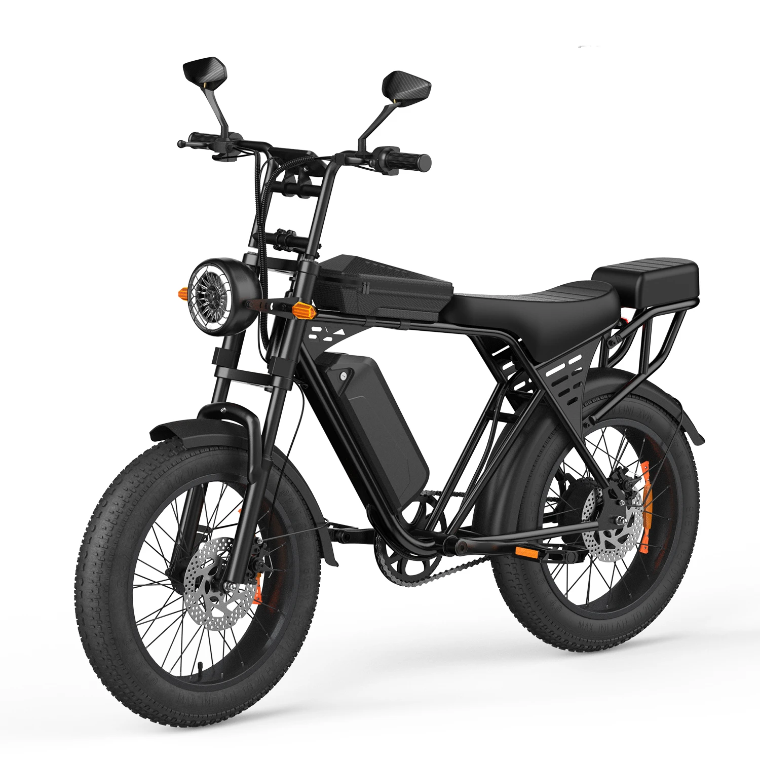 20" Adult Electric EBike, 1000W Peak Motor Electric Mountain Fat Tire E Bike, 36.9 Miles Electric Bike, 48V 15.3AH Lithium Battery, Adjustable Seat, Commuter Adults Electric Motorcycles Bicycle