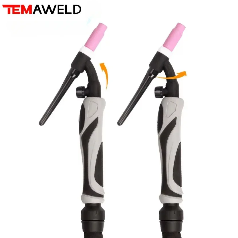 TEMWELD WP17-WP-17FV WP17-WP-17F TIG Torch TAW Air Cooling Flexible Neck Gas Valve WP17 Tig Welding Gun Professional - view 6