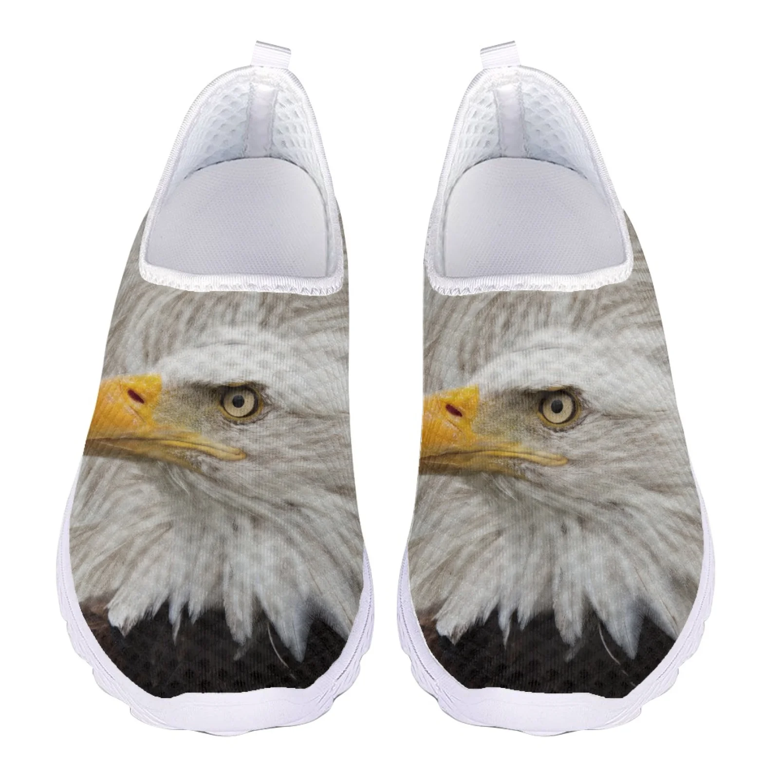 

Летние женские лоферы большого размера с 3D принтом животного Орел, женские кроссовки для бега, повседневная обувь без шнуровки на плоской подошве с сеткой, женская пляжная обувь