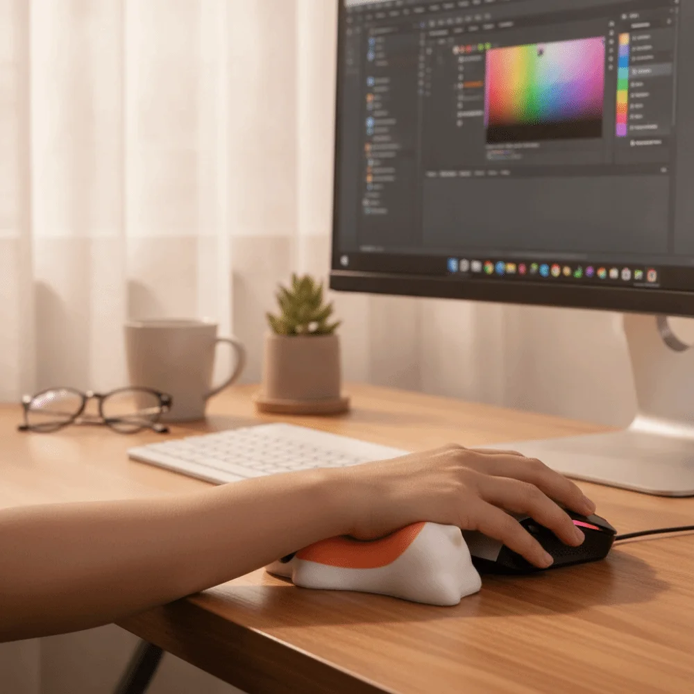 Laptop Arm Rest Foam Wrist Rest Mouse Pad Soft Dog Wrist Pad Mouse Pad Ergonomic Panda Wrist Rest Support Computer Desk