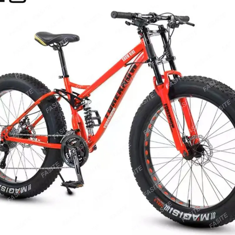 Price Aluminum Alloy Soft-tail Frame  26inch Snow Bike Fat Tire Bicycle