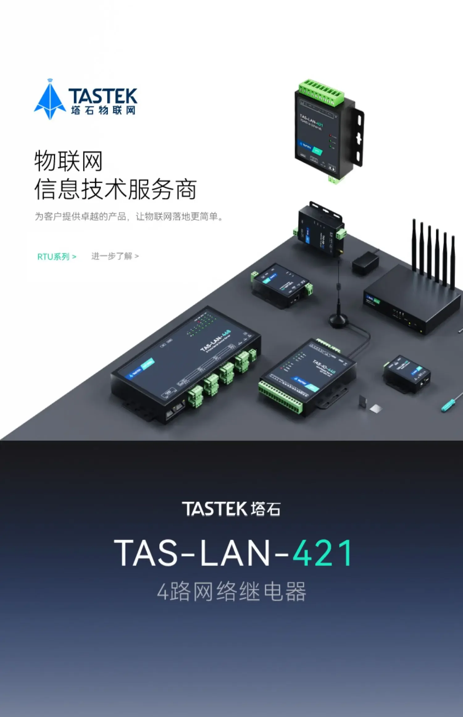 4 controller IO remoto Relè di rete Ethernet Porta seriale RS485 Porta di rete Modulo di uscita switch IO