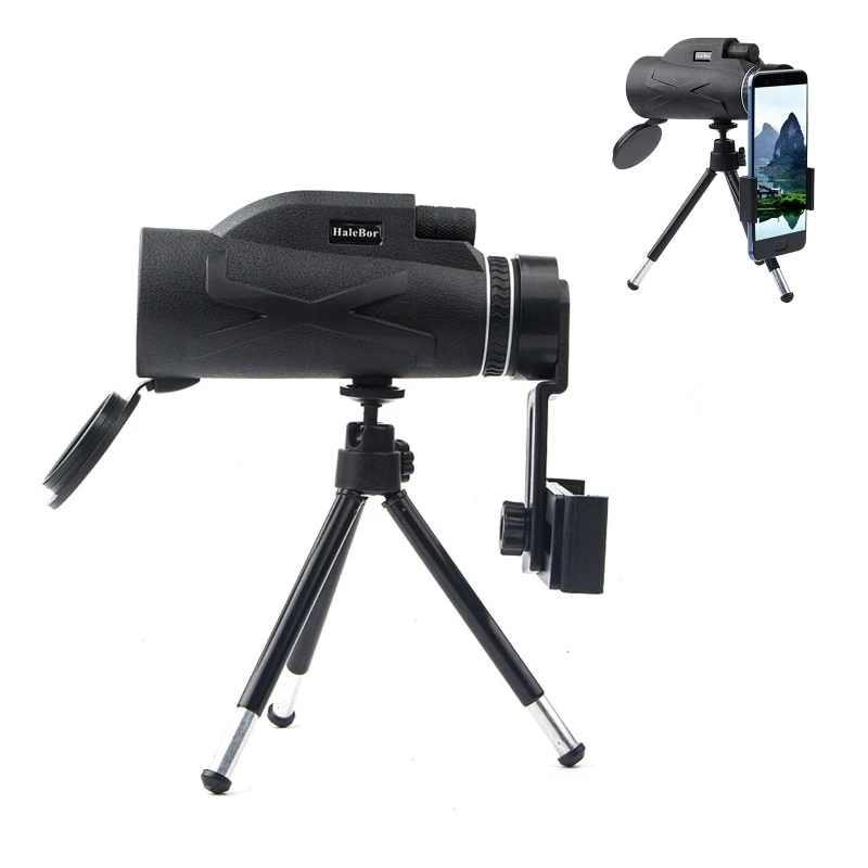 Monocular with Smartphone Holder Tripod Waterproof Monocular 80x100 Camping TOP ones