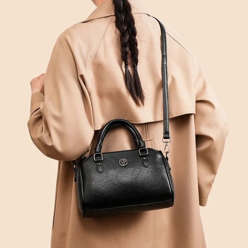 High-End Designer Diaper Bag For Women Handbag Leather Crossbody Shoulder Messenger Purse Classic Vintage