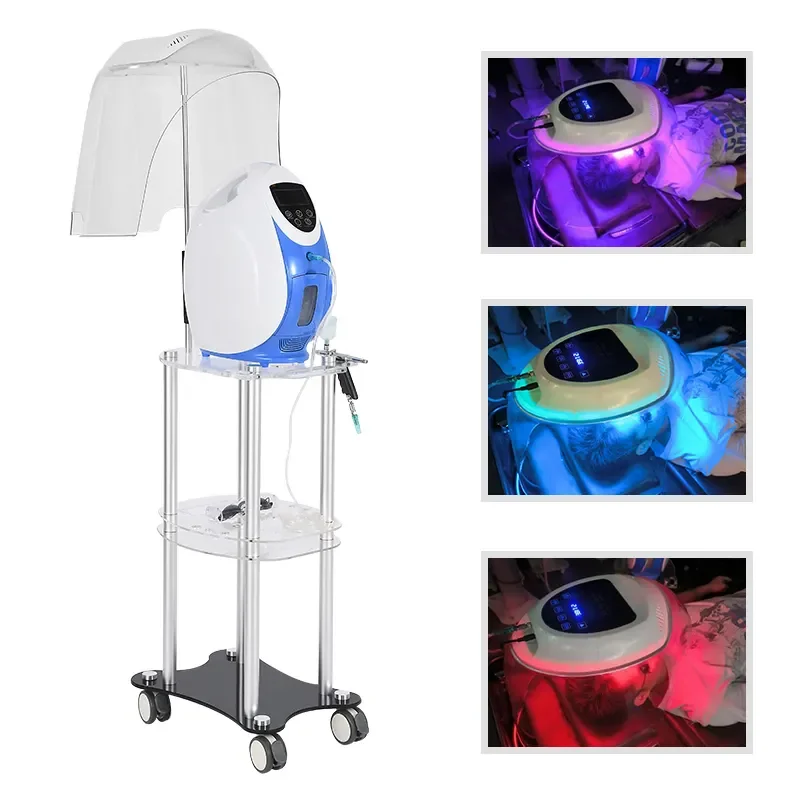 Spa Oxygen Jet Facial Whitening Machines Oxygenation Dome Skin Rejuvenation Hydra Oxygen Dome Facial Mask Machine With Light