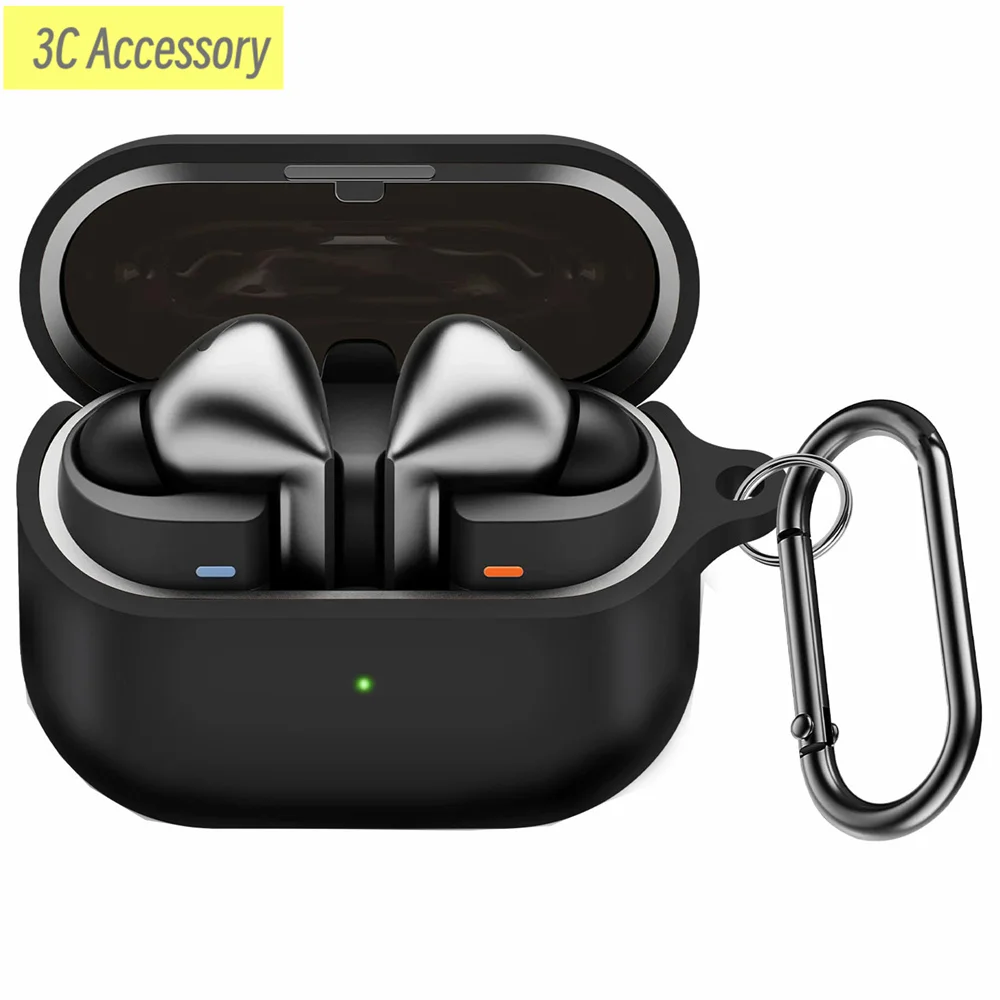 2024 갤럭시 버즈 3, 버즈 3 프로용 이어폰 보호 커버, 부드러운 스킨 실리콘 케이스, 여성용 삼성 갤럭시 버즈 3 (2024) 