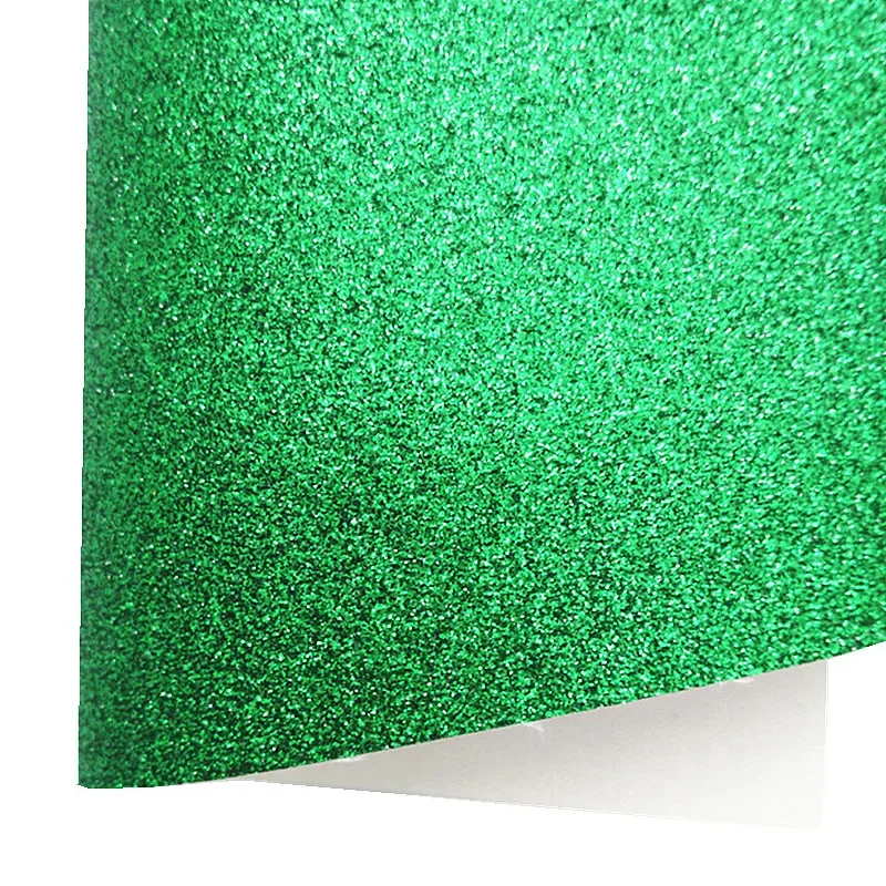 Christmas REd Green Glitter Leather Sheets Felt Back Glitter Faux Fabric Elfs Printed Smooth Leather For Bow DIY 21x29CM Q1525