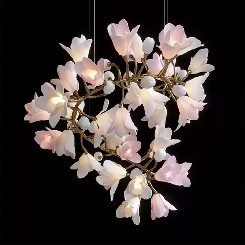 Modern Dimmable LED Chandelier Decorative Lighting for Hall Hotel Lobby Large Project Interior Decoration Custom Design