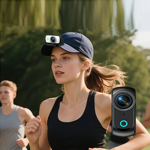 4K WiFi Thumb Action Camera 2.0" Flip Screen Sport Cam Wearable Magnetic  Pocket Camera Portable Vlog Cycling Mini Recorder