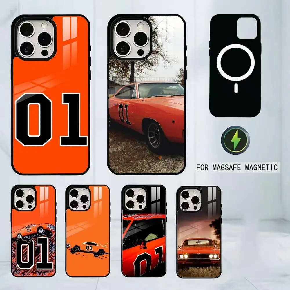 

General Lee 01 Dukes Of Hazzard Phone Case For iPhone17,16,15,14,13,12,11 Plus,Pro Magnetic For Magsafe Wireless Charging