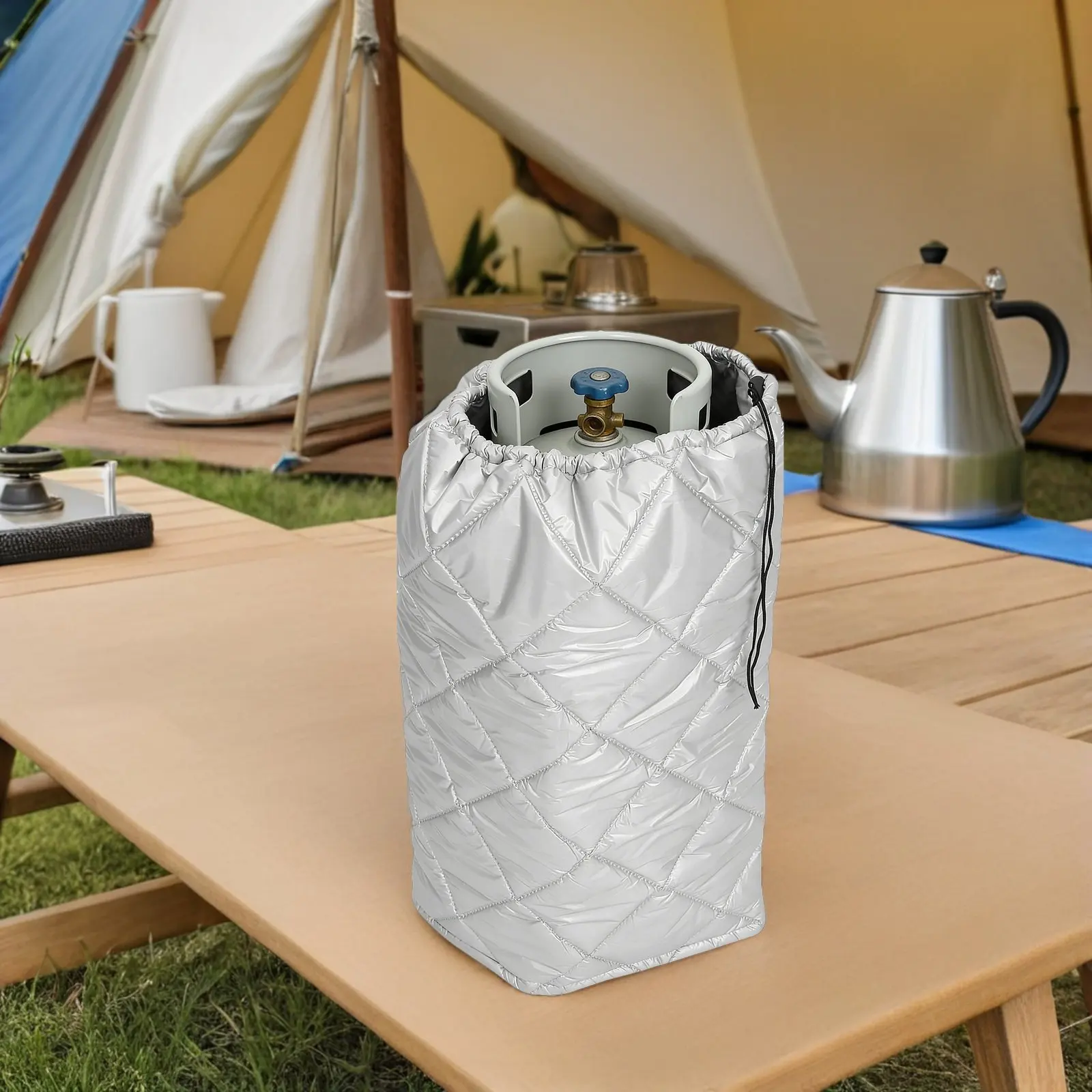 Propane  Thickened Gas Tank Cover Protector With Drawstring  For Cylinder Outdoor Winter Summer Insulated Protection Waterproof