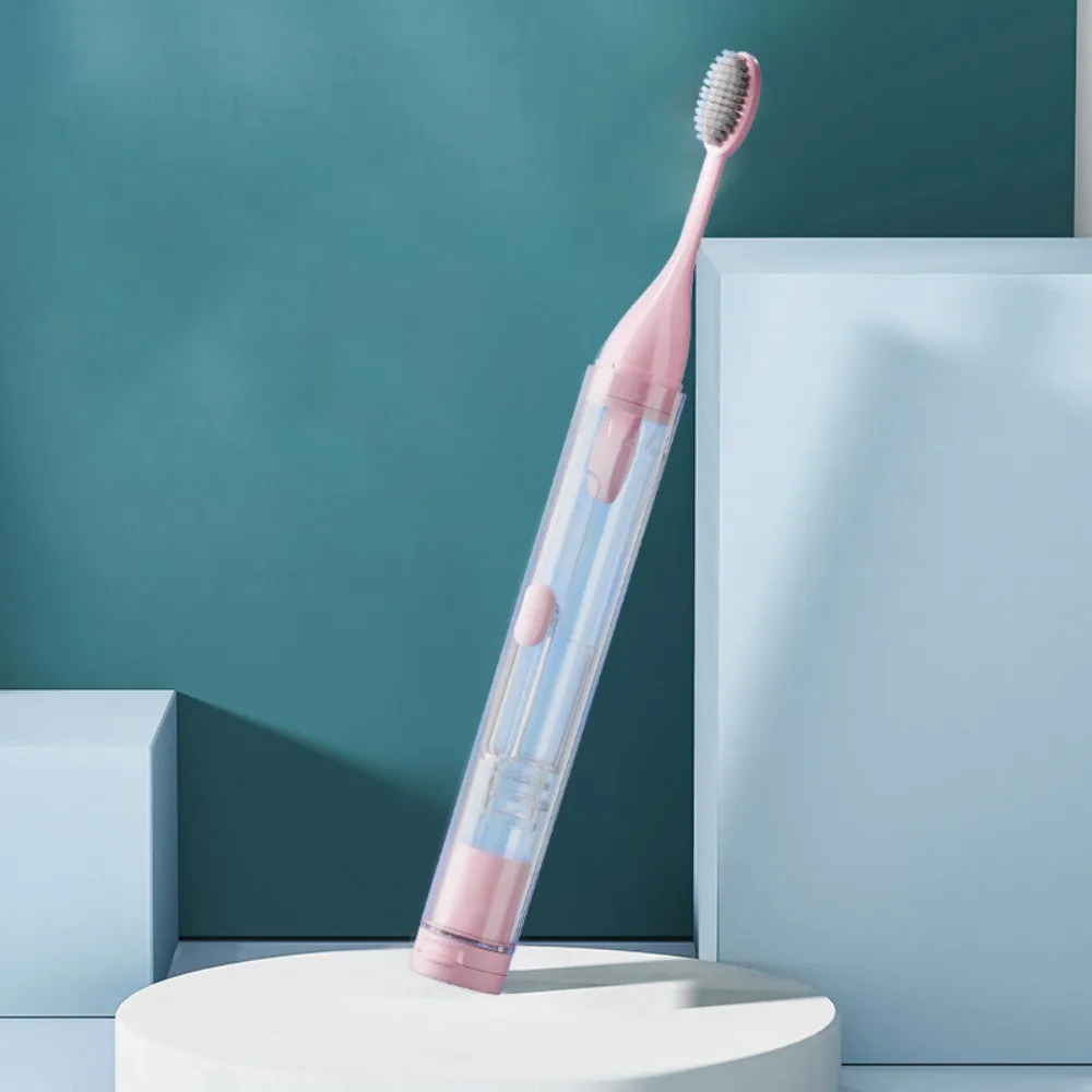 

3-IN-1 Travel Toothbrush Set Foldable Portable Toothpaste Dispenser Integrated Mini Toothpaste Tube Storage Box