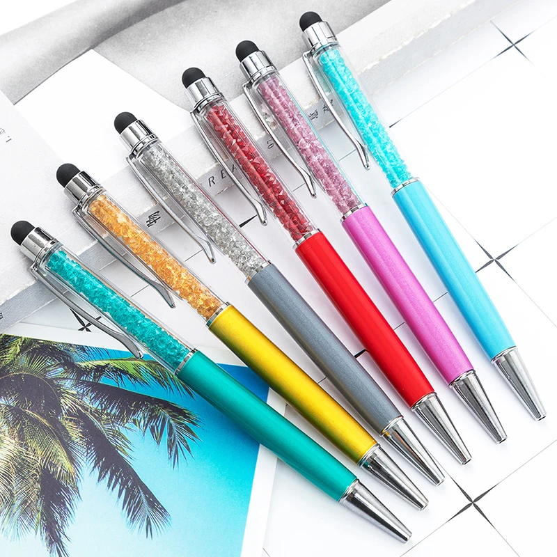 Diamond Ballpoint Pen Stylus For Touch Screen Pen Universal Tablet Touch Pencil For Phone Accessories Electrostatic Touch Pen