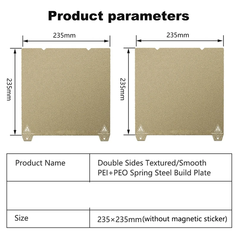 H1H 3D Printer Platform K1 K1C Sheet 235X235mm,Smooth H1H Build Plate Spring Steel Print Bed