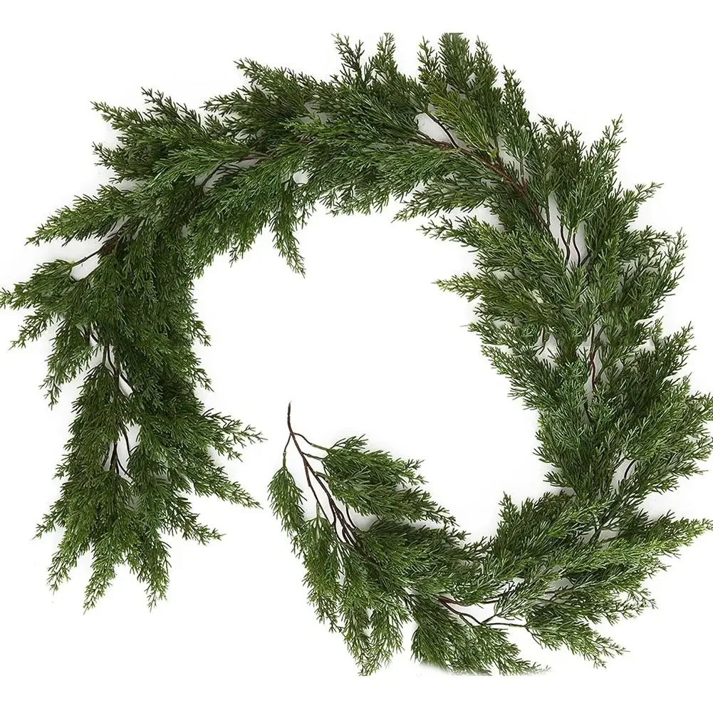 

Cypress Wreath Christmas Decoration Christmas Celebrations Artificial Christmas Garland Decorative Pine Rattan