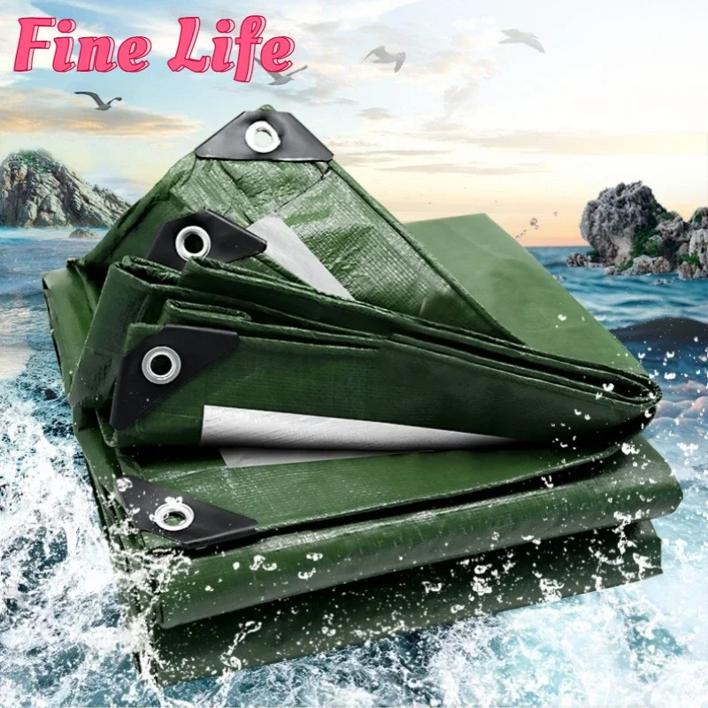 Sunscreen Wear-resistant Sunshade Waterproof Tarpaulin Thickened Rain Cover Awning Cover Summer Backyard Garden Camping Fishing