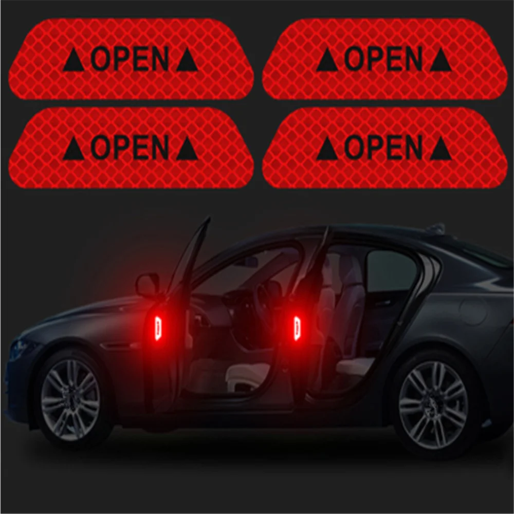 Reflective Car Accessories Door Sticker Safety Tape inside Auto for Toyota Chr Alfa Romeo Giulietta Cla Jeep Compass 2022