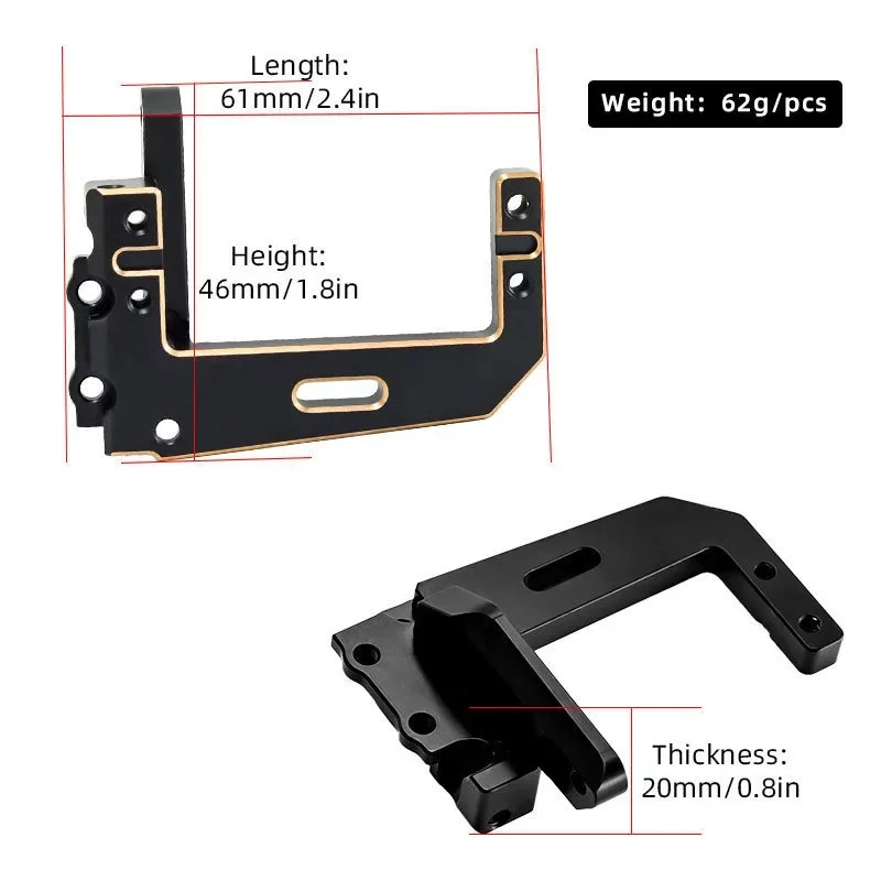 Messing Servo Mount voor Vanquish Phoenix D257 H10 Optic 1/10 RC Crawler Upgrades Onderdelen