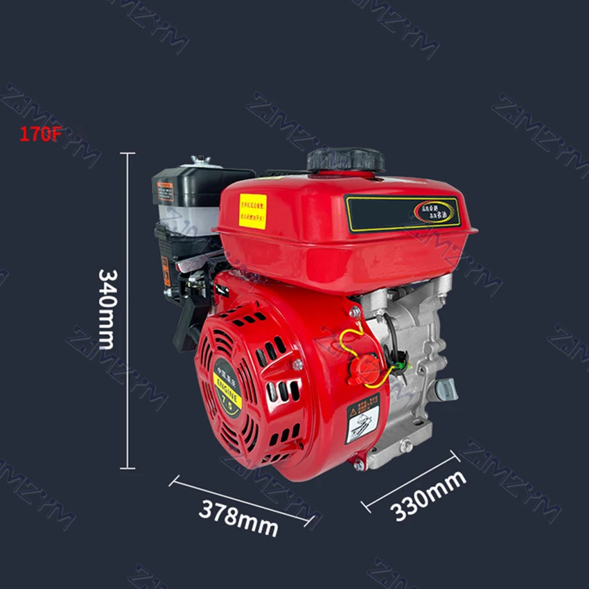 Motor a gás 3.6l do motor a gasolina 212cc de quatro tempos do motor a gasolina de 170f usado para o compressor etc. do cortador de estrada 1800-3600rpm 7.5 hp