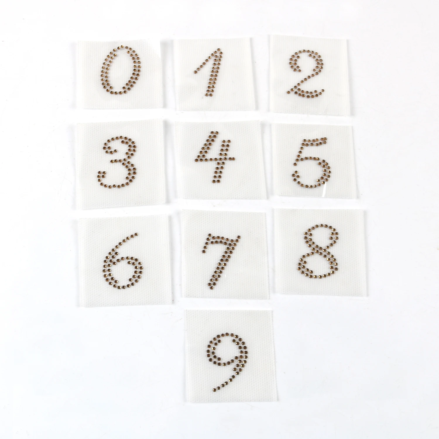 3.5 cm 0-9 Crystal Number Letters  Hotfix Rhinestone Heat Press Counting Scrapbooking Applique DIY Decoration Clothing Hat Shoes
