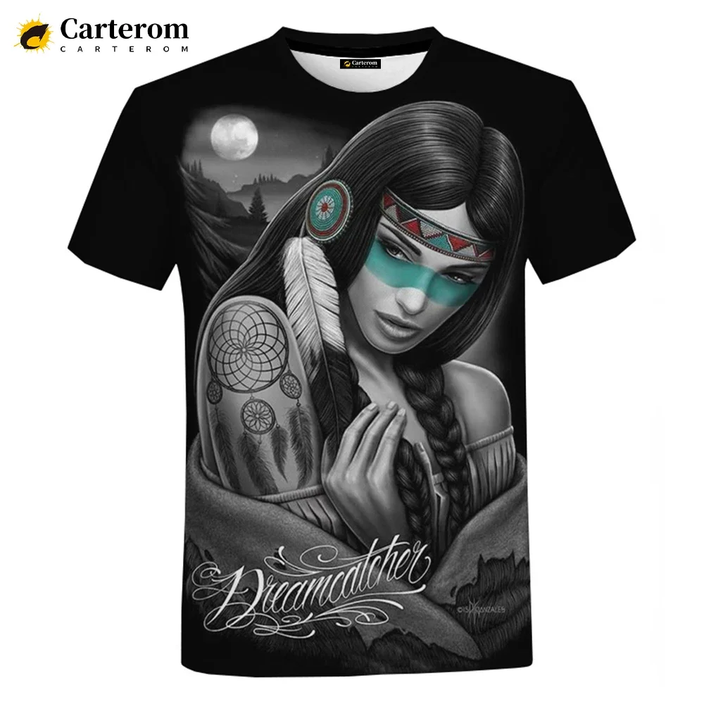 

New Beautiful Indians Girl 3D T-shirt Men Women Summer Fashion Casual T Shirt Cool Short Sleeve Streetwear Oversized Tops