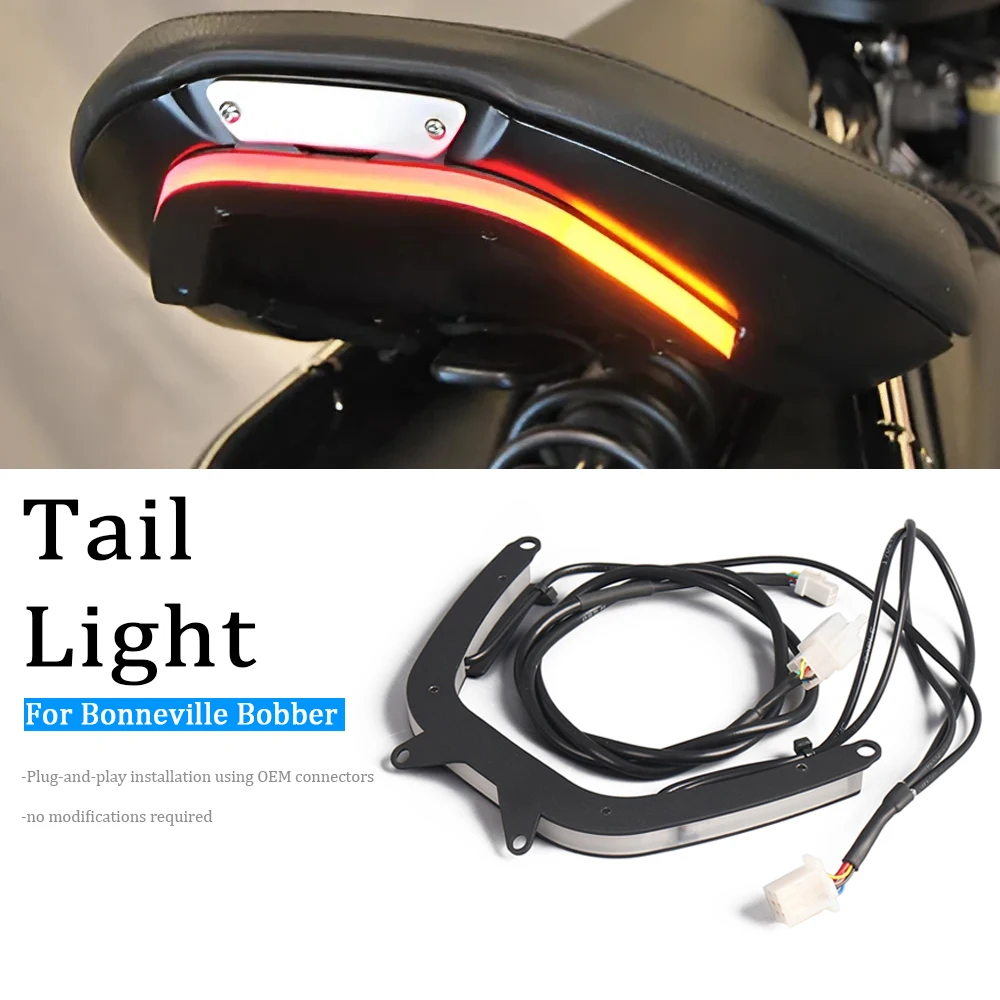 For Bonneville Bobber 2017- Bobber Black 2018-2020 New Accessories Rear LED Brake Tail Light Turn Signal Indicator Lamp