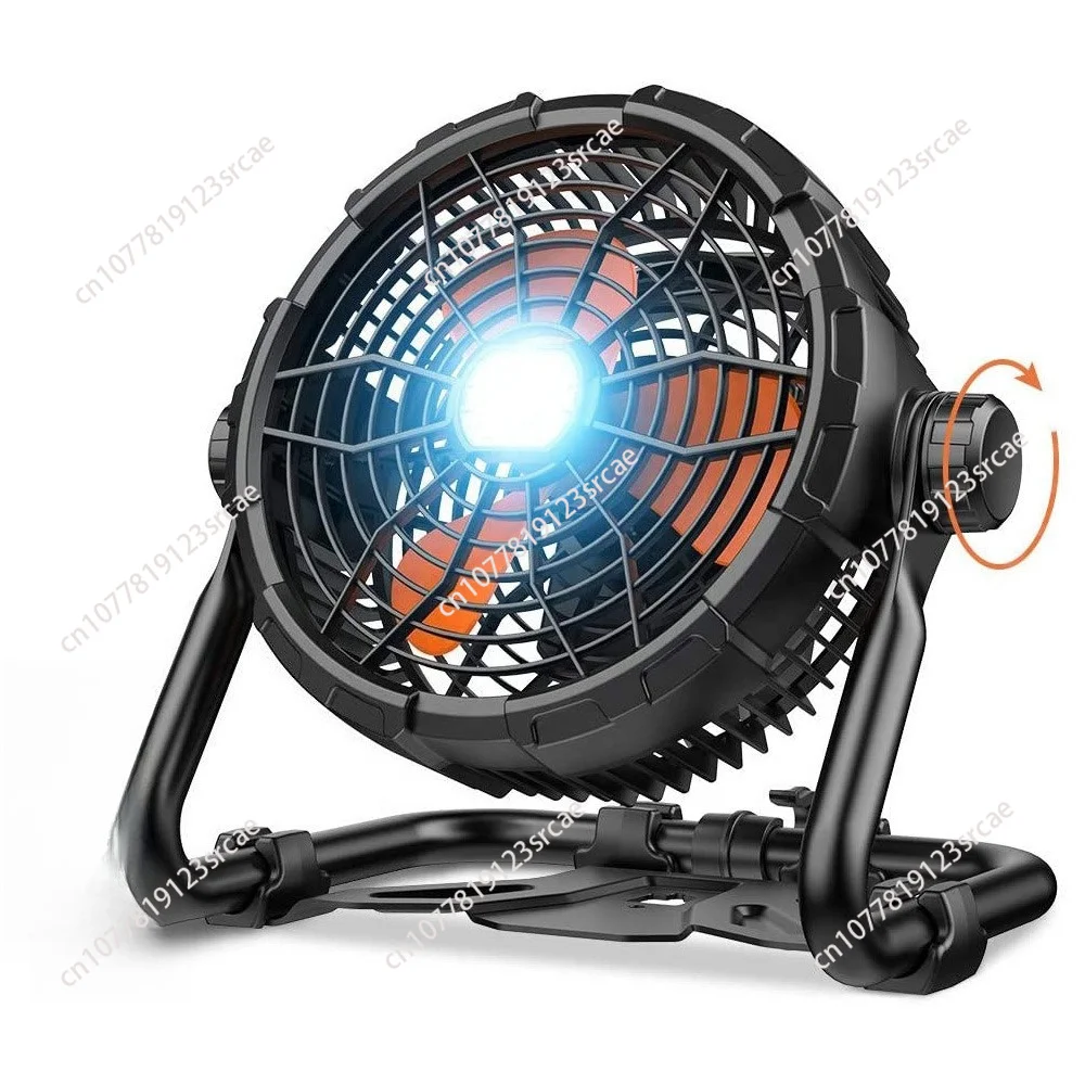 Solar fan Waterproof and mosquito-proof outdoor mobile fan 12V high wind floor fan Charging camping