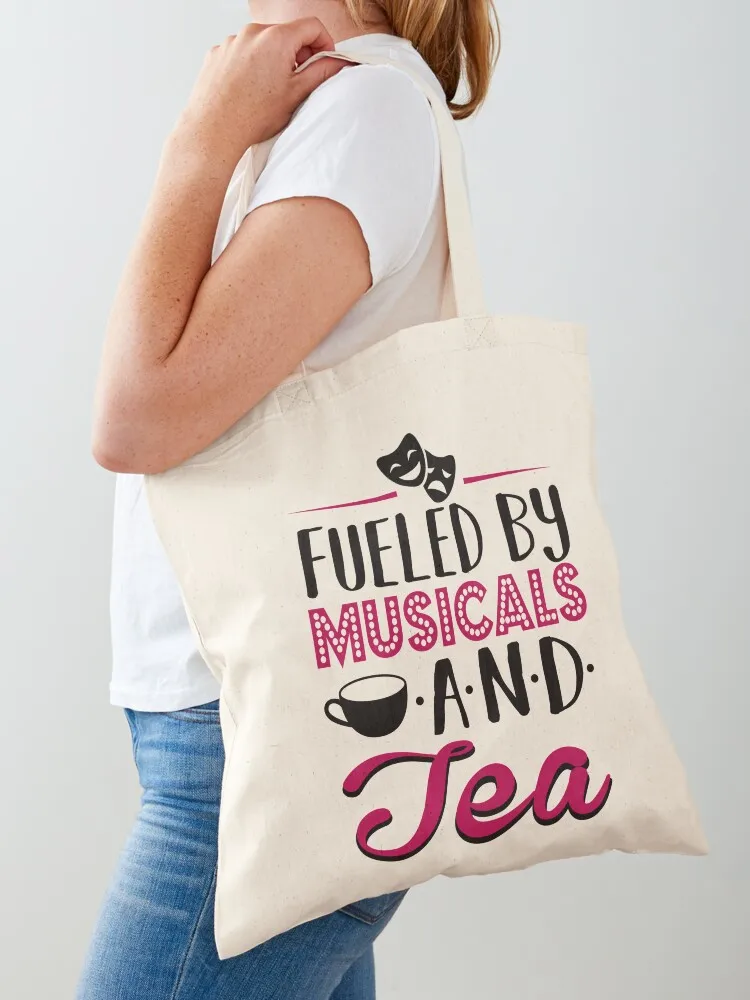 

Fueled by Musicals and Tea Tote Bag Women's bag Women's handbag tote bags aesthetic
