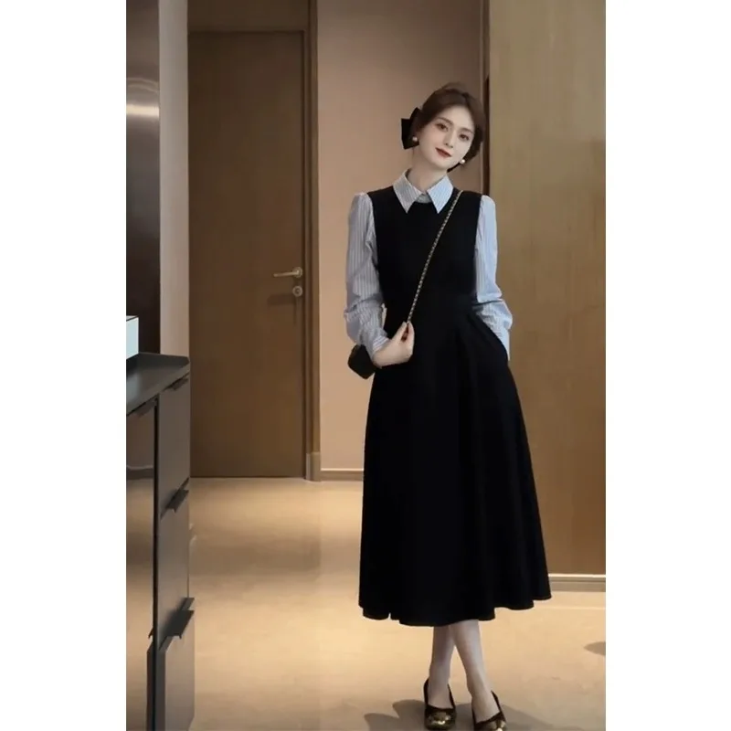 

Early Spring Fashion Set Elegant Korean Drama High-End Sensation Small Fragrance Style Shirt Skirt Two-Piece Set Women