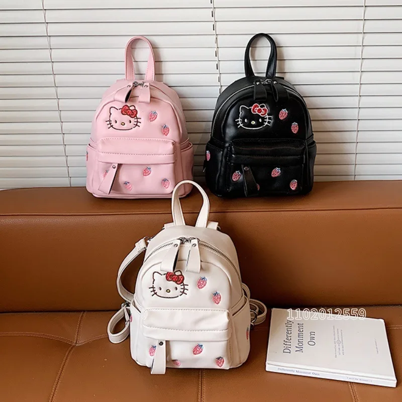 

Hello Kitty's New Mini Backpack Cartoon Cute Women's Mini Backpack Embroidered Casual Backpack High Quality and Large Capacity