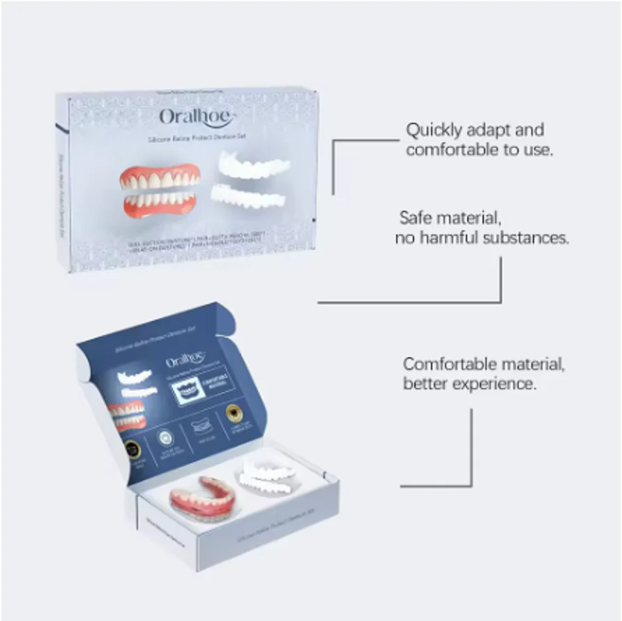 3D Adjustable False Teeth Kit - Hypoallergenic Cosmetic Dentures for Instant Smile Correction & Daily Comfort
