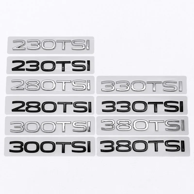 

Auto Kofferbak Letters Badge 280TSI 300TSI 330TSI 380TSI Sticker For Volkswagen Golf Lavida Santana Touran Passat B5 Scirocco