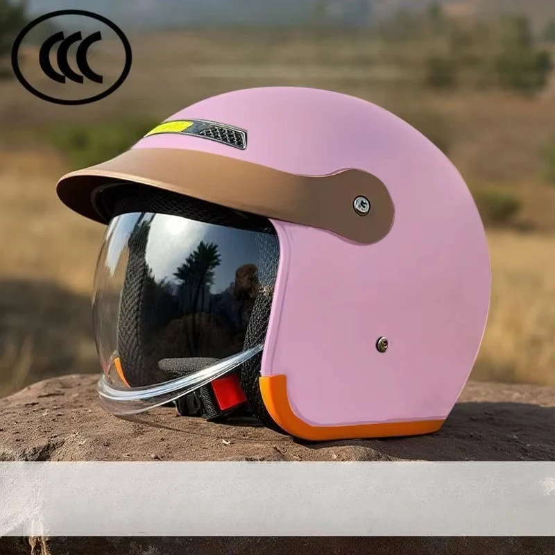 Warm and Windproof Certified Half Helmet Electric Vehicle Motorcycle Universal Men's and Women's All-season Safety Helmet