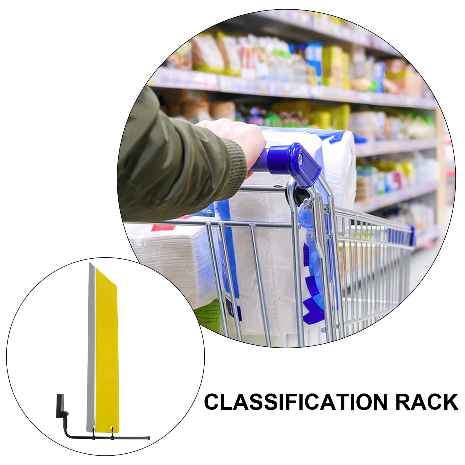 

Hanging Rack Store Display Merchandise Sign Holder Retail Shelf Plastic Label Desktop Office