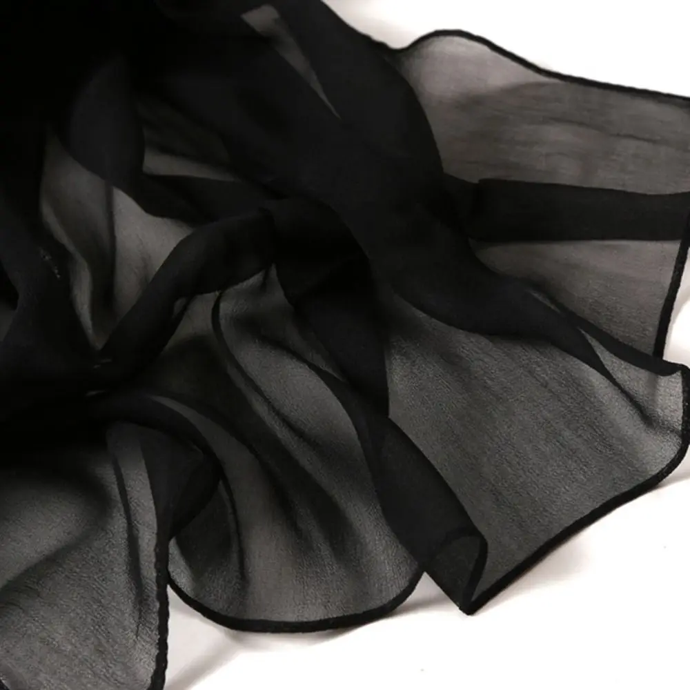 

Элегантный шифоновый женский шарф, тонкие однотонные длинные шали и накидки, дышащий мягкий пляжный солнцезащитный хиджаб