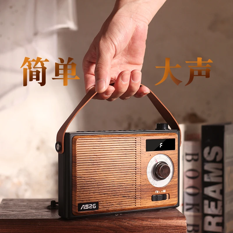 Music Apollo Elderly Radio Dual Portable Walkman Insert Card USB Disk Rechargeable Speaker Sound System